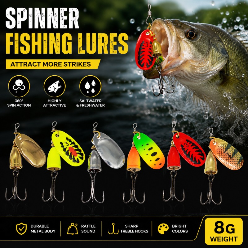 Fishing Lure Blade Bait - Isca Giratória de Pesca 8g com