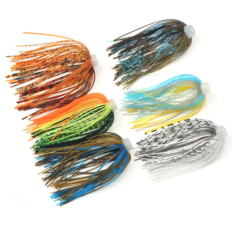 5 pçs/lote 88 fios 64mm saias  - Fishing Lure Spinnerbait avaliação e preço