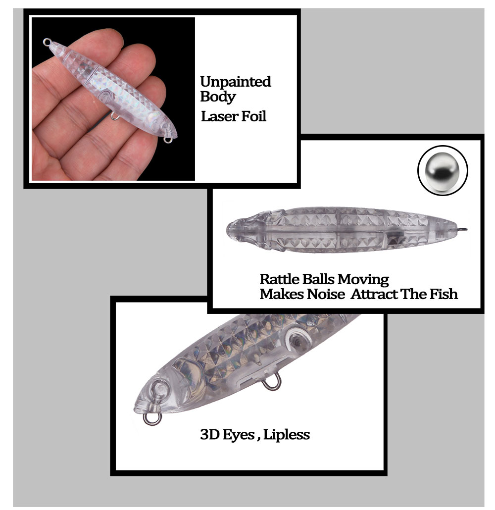 Iscas de Pesca em Branco Chan’ - Fishing Lure Topwater avaliação e preço