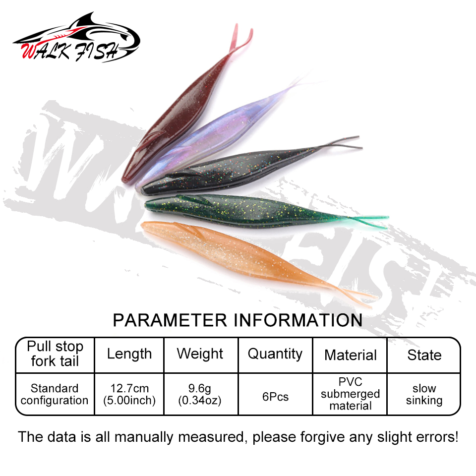 WALK FISH 6 Peças/Lote 12,7cm  - Fishing Lure Swimbait avaliação e preço